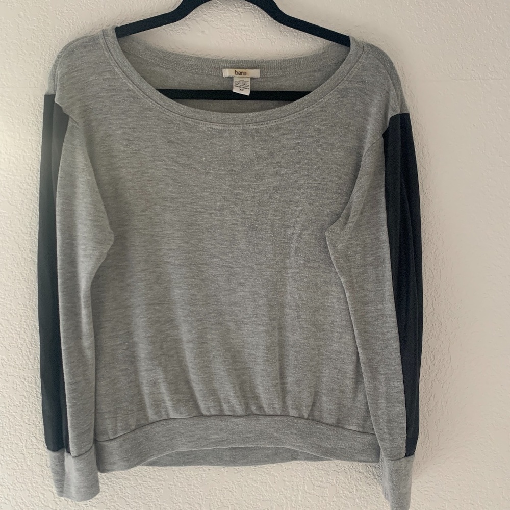 Bar III Gray Active Sweatshirt